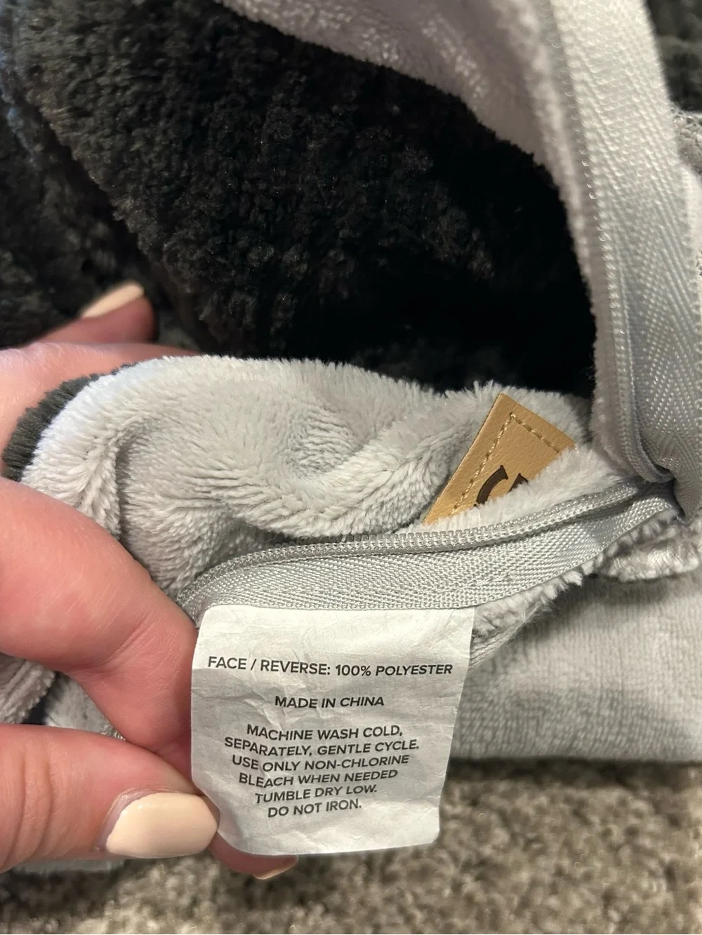 UGG Light Gray Faux Fur Throw cover